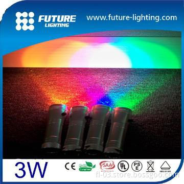 3W RGB automatic color changing torch light LED